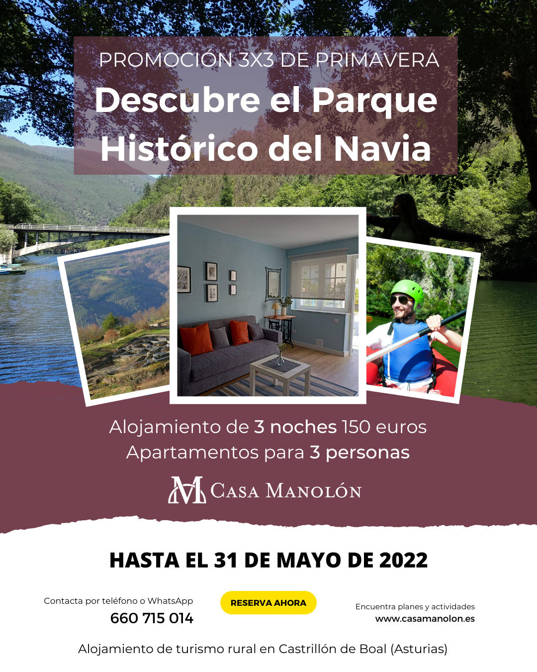 Promoción 3×3 de Primavera: descubre el Parque Histórico del Navia